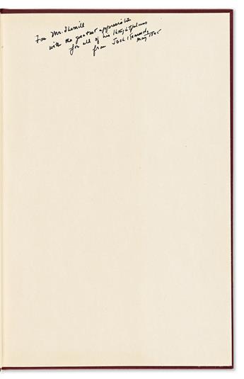KENNEDY, JOHN F. As We Remember Joe. Signed and Inscribed, to the secretary of the book's publisher, "For Mr. [Edgar B.] Sherrill / wi